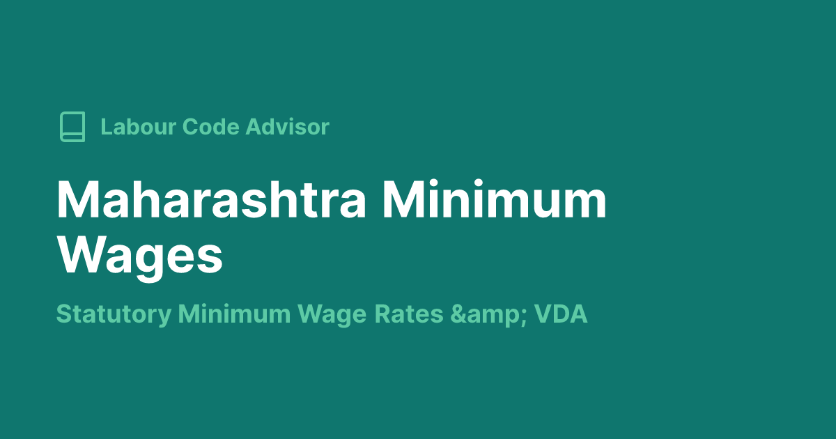 Minimin Rage Minimum Wages in Maharashtra 2026 — Latest Rates & Notification PDF ...