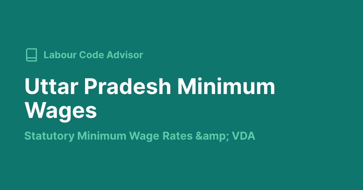 Minimum Wages in Uttar Pradesh 2026 — Latest Rates & Notification PDF ...